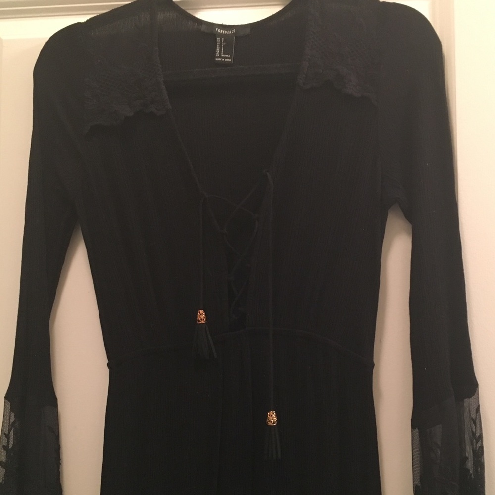 Black fitted maxi dress